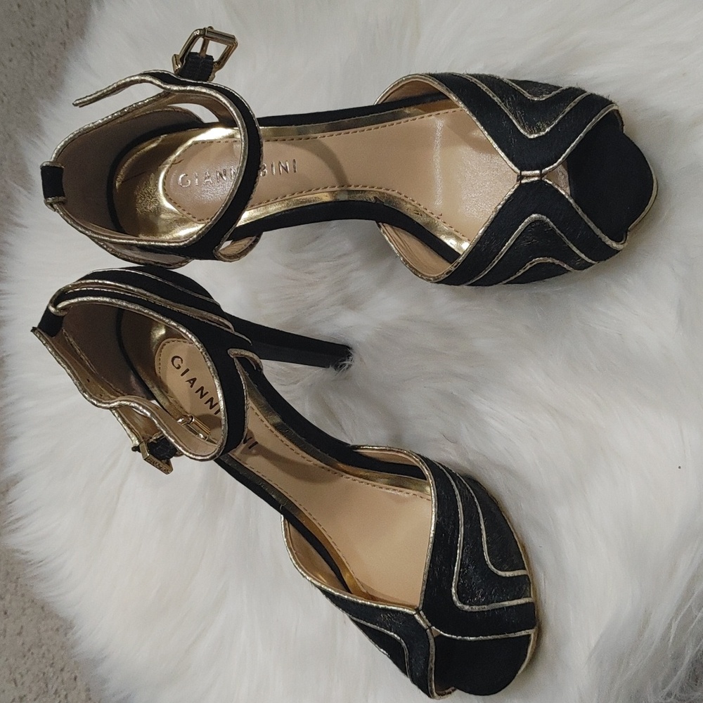 Gianni Bini Sabrina Calf Fur Heels 6